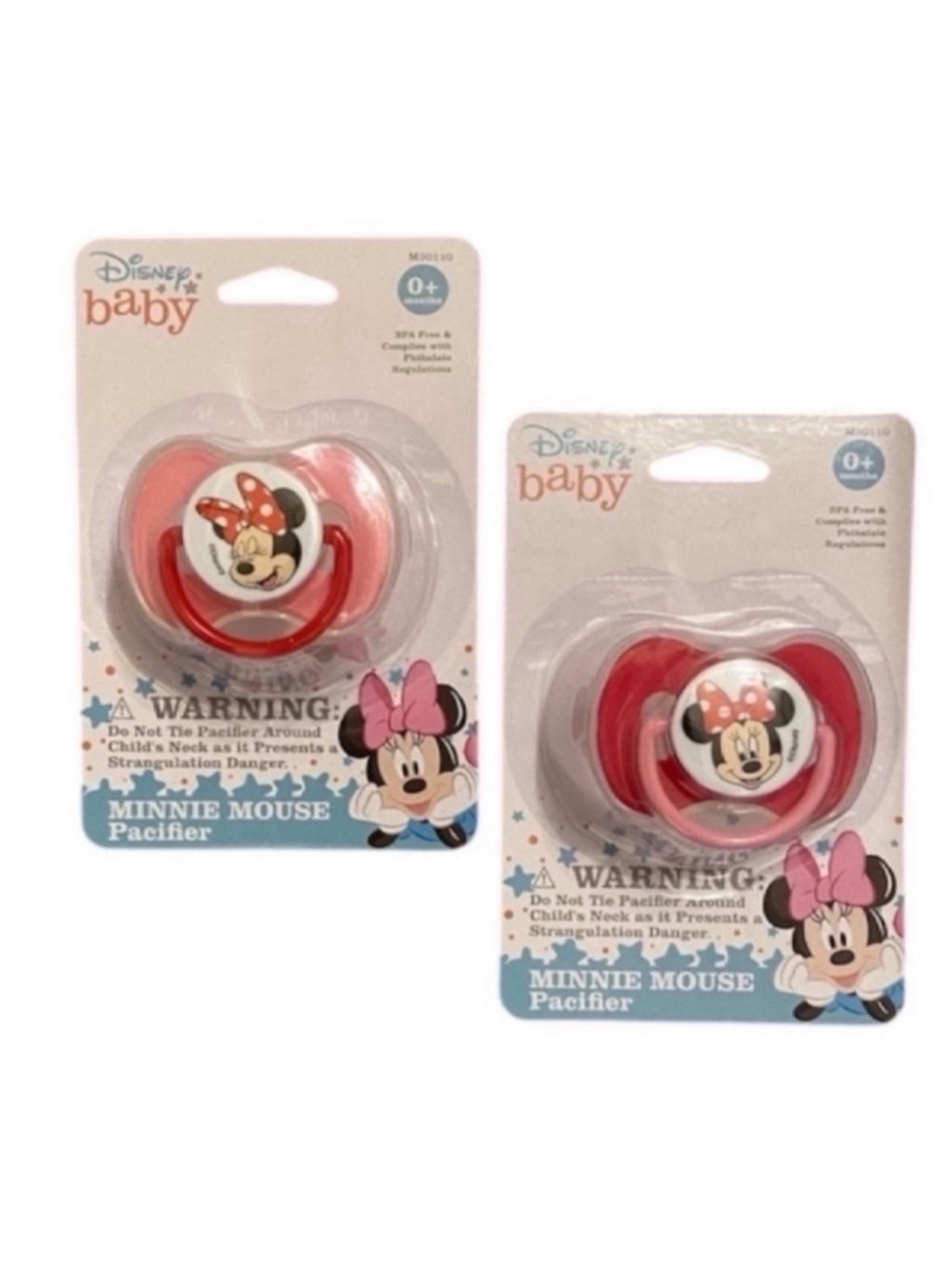 2 Disney Baby Minnie Mouse Pacifiers